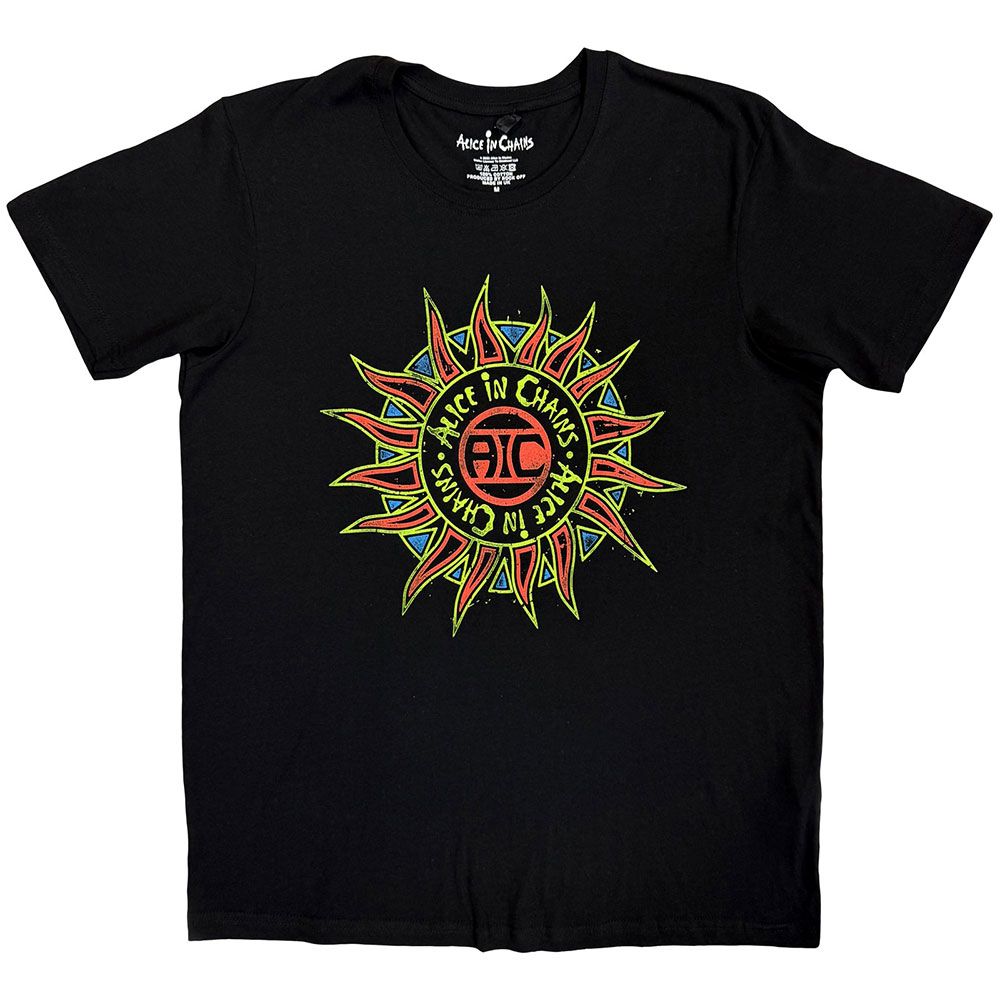 Alice In Chains - Sun Logo Mens Tshirt - Black